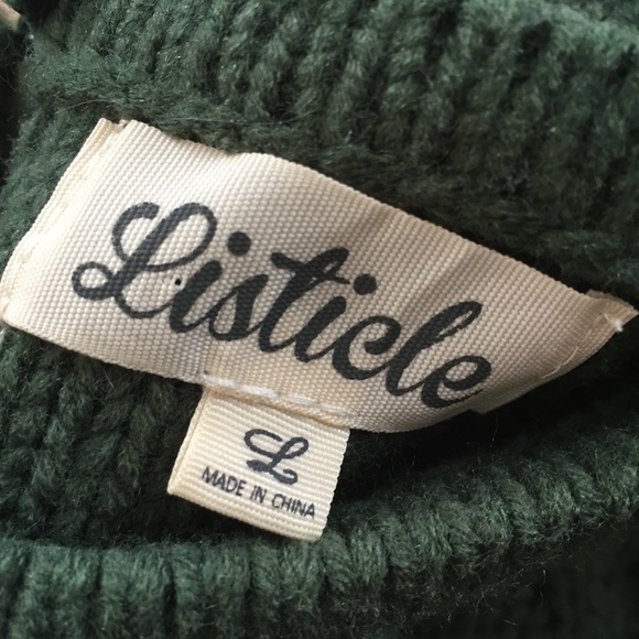 Listicle Sweater Dress Green - Picture 6 of 8